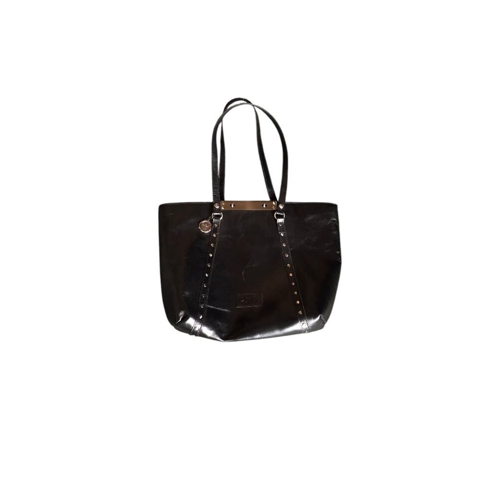 Patricia Nash Black Leather Shoulder Bag